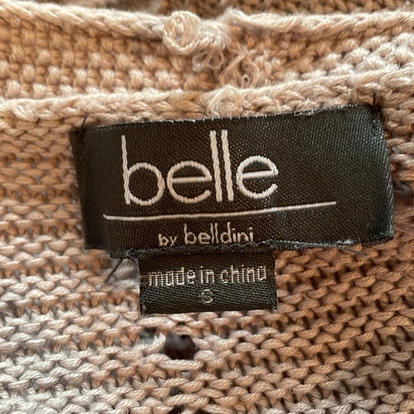 Belle by Bellidini Knit Cardigan Sweater SZ S Light Purple Open Front No Pockets - Picture 12 of 13